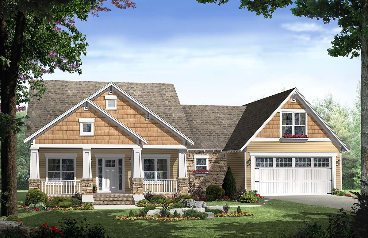 House Plan 59148 Craftsman Style With 1800 Sq Ft 3 Bed 2 Bath