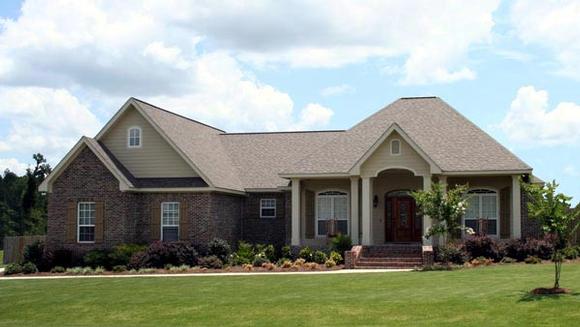 Country, European, Traditional House Plan 59175 with 4 Beds, 3 Baths, 2 Car Garage Elevation