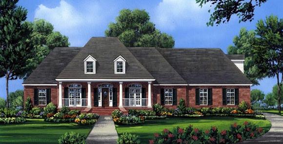 Country, European, French Country, Southern House Plan 59176 with 4 Beds, 3 Baths, 2 Car Garage Elevation