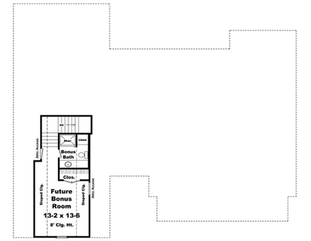 Bungalow, Craftsman House Plan 59193 with 4 Beds, 3 Baths, 2 Car Garage Second Level Plan