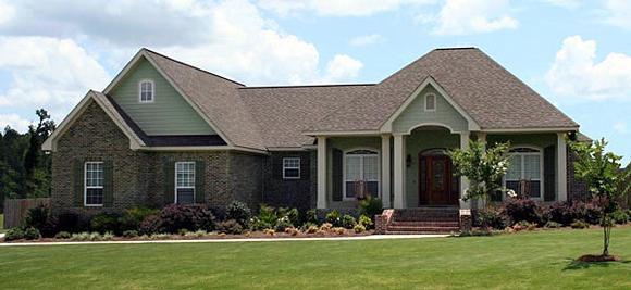 Country, European, Traditional House Plan 59197 with 4 Beds, 3 Baths, 2 Car Garage Elevation