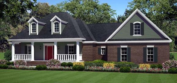 Country, Farmhouse, Southern, Traditional House Plan 59211 with 3 Beds, 2 Baths, 2 Car Garage Elevation