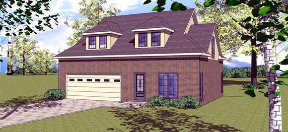 2 Car Garage Apartment Plan 59383 with 2 Beds, 2 Baths Elevation