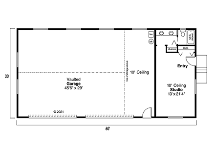 Traditional 4 Car Garage Apartment Plan 59441 First Level Plan