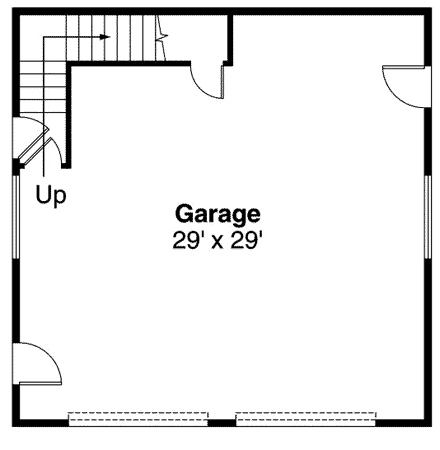 Traditional 2 Car Garage Plan 59444 First Level Plan