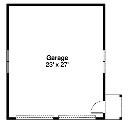 Craftsman, Traditional 2 Car Garage Plan 59445 First Level Plan