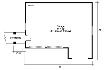 Contemporary, Traditional 3 Car Garage Plan 59449 First Level Plan