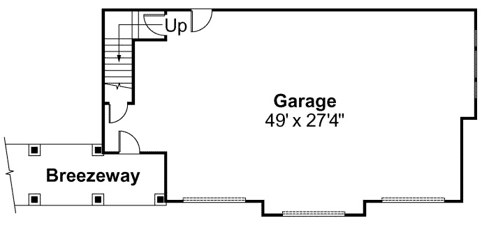 European, Traditional 3 Car Garage Apartment Plan 59451 Level One