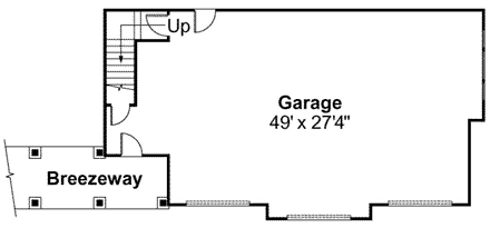 European, Traditional 3 Car Garage Apartment Plan 59451 First Level Plan