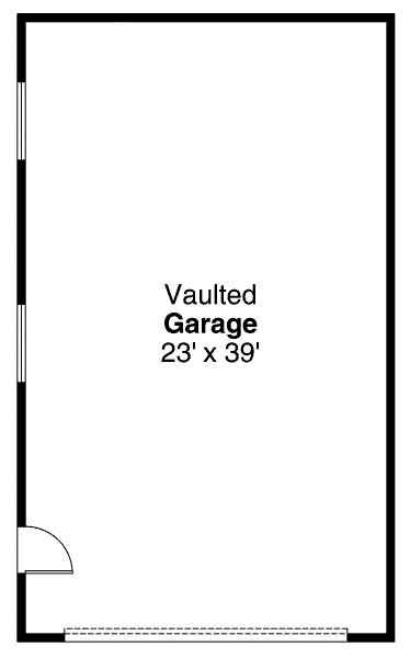 Traditional 1 Car Garage Plan 59453, RV Storage First Level Plan