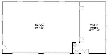 Traditional 8 Car Garage Plan 59459 First Level Plan