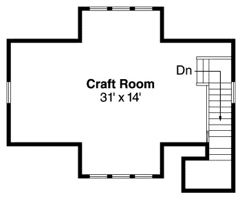 Craftsman 2 Car Garage Apartment Plan 59469 Level Two