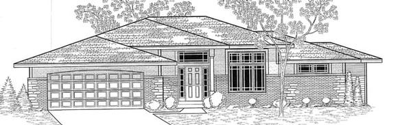 Traditional House Plan 59623 with 3 Beds, 2 Baths, 2 Car Garage Elevation