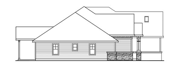 Cottage Plan with 2689 Sq. Ft., 3 Bedrooms, 3 Bathrooms, 3 Car Garage Picture 2