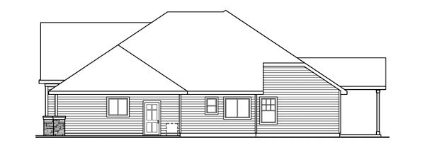 Cottage Plan with 2689 Sq. Ft., 3 Bedrooms, 3 Bathrooms, 3 Car Garage Picture 3