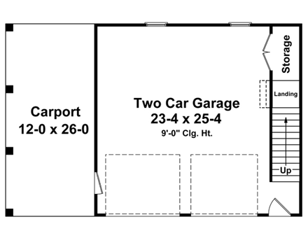 Country, Traditional 3 Car Garage Plan 59931 First Level Plan