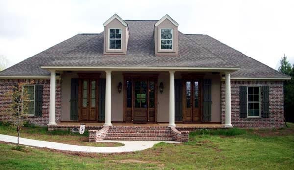Country, European, French Country Plan with 1641 Sq. Ft., 3 Bedrooms, 2 Bathrooms, 2 Car Garage Picture 8