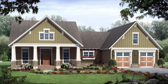 Country, Craftsman, Ranch House Plan 59943 with 3 Beds, 2 Baths, 2 Car Garage Elevation
