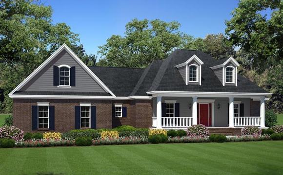 Country, Farmhouse, Traditional House Plan 59981 with 3 Beds, 2 Baths, 2 Car Garage Elevation