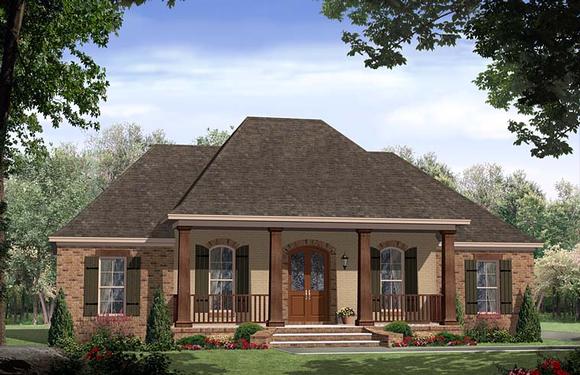 Cottage, Country, European, French Country, Ranch, Southern House Plan 59994 with 3 Beds, 3 Baths Elevation