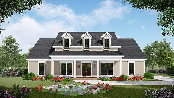 Country, Farmhouse, Ranch, Southern House Plan 59996 with 3 Beds, 3 Baths, 2 Car Garage Elevation