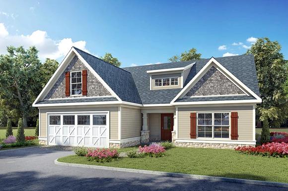 Country, Craftsman, Traditional House Plan 60011 with 3 Beds, 2 Baths, 2 Car Garage Elevation