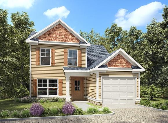 Country, Craftsman, Traditional House Plan 60016 with 3 Beds, 3 Baths, 1 Car Garage Elevation