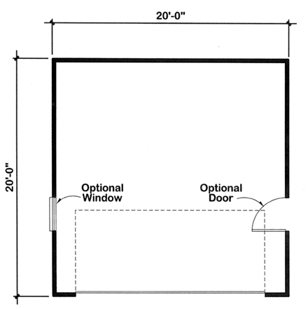 2 Car Garage Plan 6002 First Level Plan