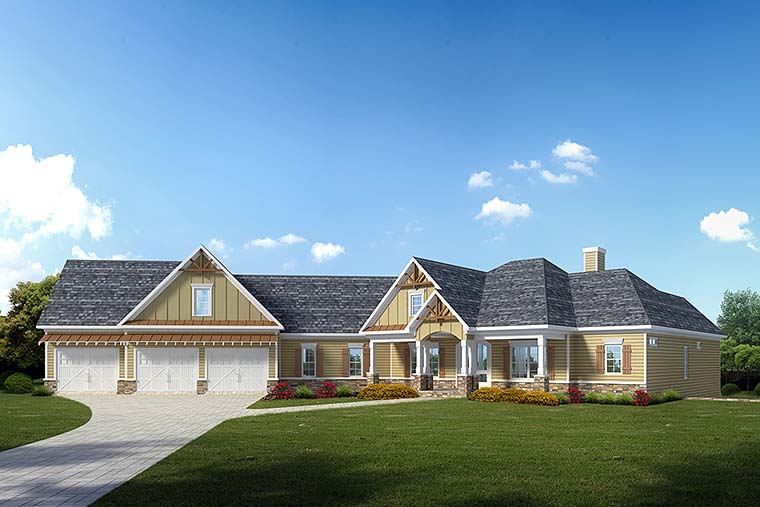 House Plan 60026 - Traditional Style with 2971 Sq Ft, 4 Bed, 3 Ba