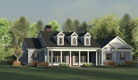 Country House Plan 60033 with 3 Beds, 3 Baths, 3 Car Garage Elevation