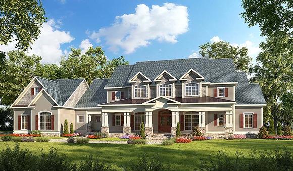Country, Craftsman, Southern, Traditional House Plan 60042 with 4 Beds, 5 Baths, 3 Car Garage Elevation