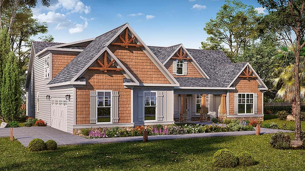 House Plan 60049 - Craftsman Style with 2145 Sq Ft, 3 Bed, 2 Bath