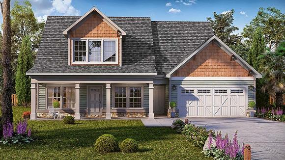 Country, Craftsman, Traditional House Plan 60053 with 3 Beds, 3 Baths, 2 Car Garage Elevation