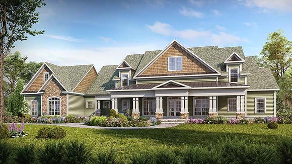 Craftsman, Traditional House Plan 60065 with 4 Beds, 5 Baths, 3 Car Garage Elevation