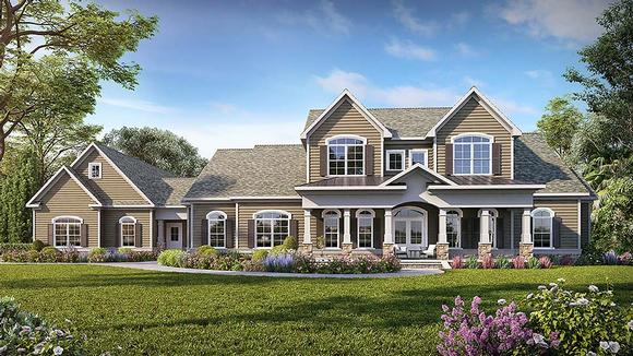 Craftsman, Traditional House Plan 60069 with 5 Beds, 5 Baths, 3 Car Garage Elevation