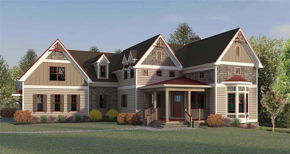 Country, Farmhouse, Victorian House Plan 60078 with 4 Beds, 4 Baths, 3 Car Garage Elevation
