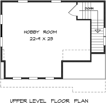 Cottage, Country 2 Car Garage Apartment Plan 60082 Second Level Plan