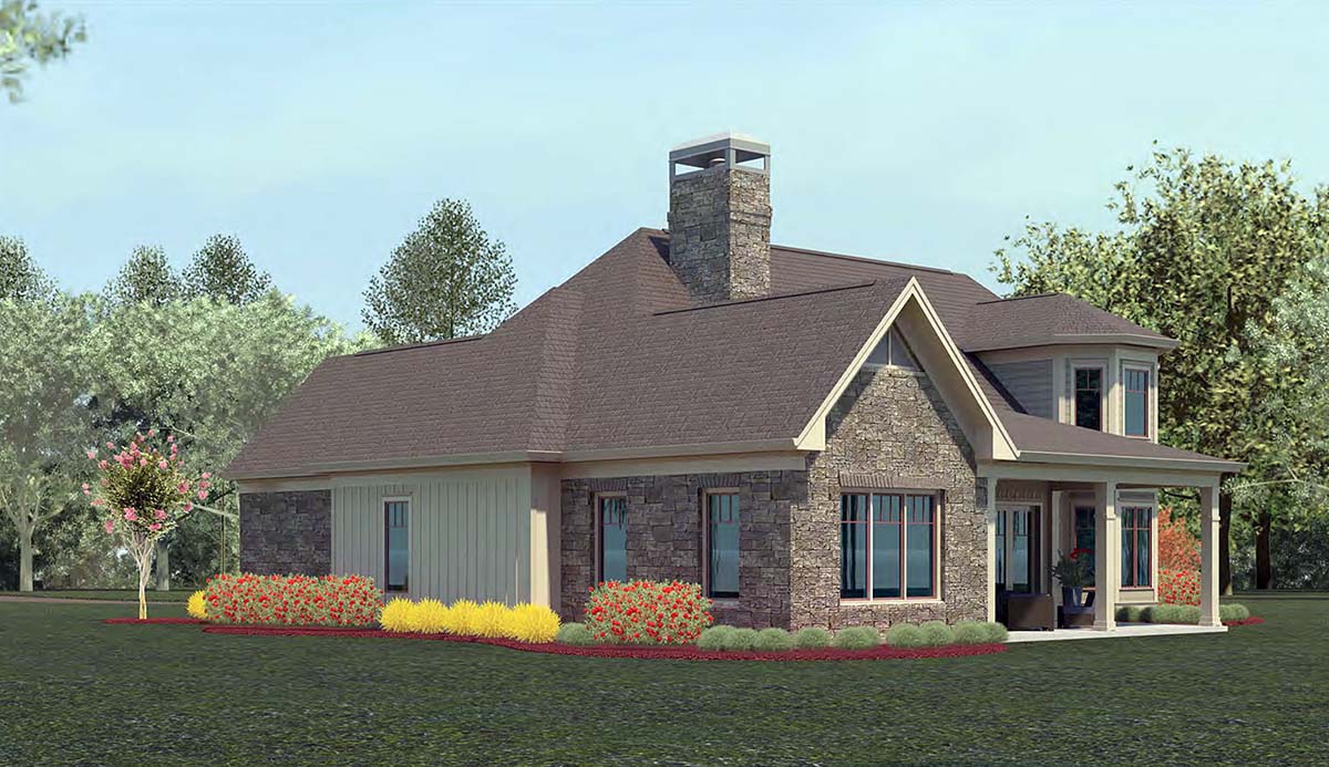 Craftsman, Ranch Plan with 3068 Sq. Ft., 4 Bedrooms, 4 Bathrooms, 3 Car Garage Picture 3