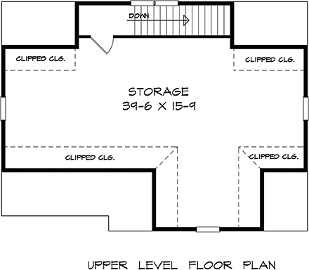 Craftsman 2 Car Garage Plan 60095 Second Level Plan