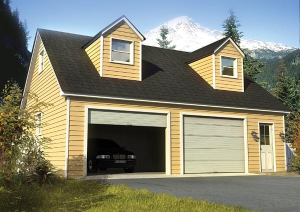 Cape Cod, Country, Traditional 2 Car Garage Plan 6010 Elevation