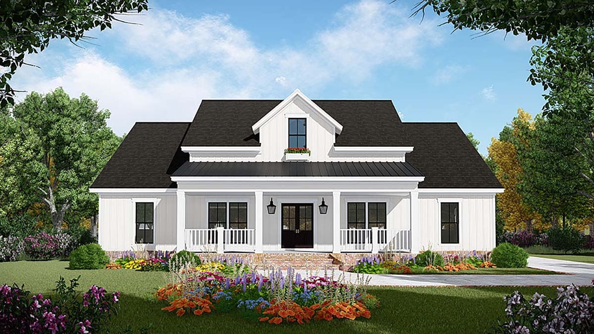 Country, Farmhouse, Ranch House Plan 60108 with 3 Beds, 2 Baths, 2 Car Garage Elevation