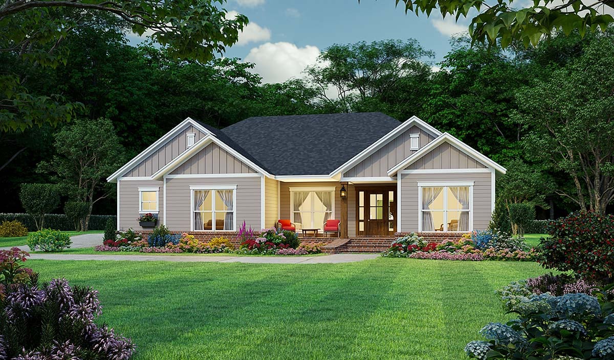 House Plan 60120 Traditional Style with 1531 Sq Ft, 3 Bed, 2 Ba