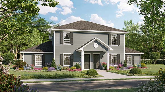 Country, Traditional Multi-Family Plan 60122 with 6 Beds, 4 Baths Elevation