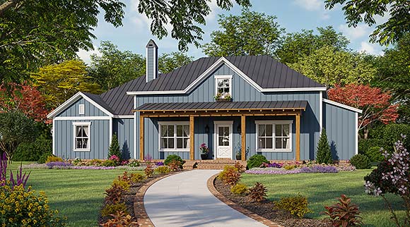 Country, Farmhouse, Traditional House Plan 60133 with 3 Beds, 4 Baths Elevation