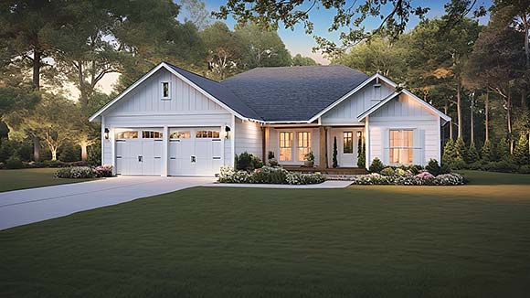 House Plan 60144 with 3 Beds, 2 Baths, 2 Car Garage Elevation