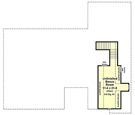 Country, Craftsman, Farmhouse, Southern House Plan 60164 with 3 Beds, 2 Baths, 2 Car Garage Second Level Plan
