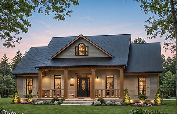 Contemporary, Country, Craftsman, Farmhouse House Plan 60173 with 3 Beds, 3 Baths Elevation