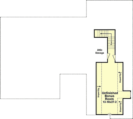 Contemporary, Country, Craftsman, Farmhouse, Traditional House Plan 60187 with 3 Beds, 3 Baths, 2 Car Garage Second Level Plan