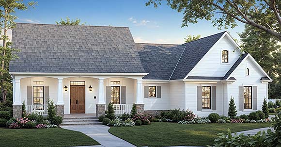 Country, Craftsman, Farmhouse, Traditional House Plan 60194 with 3 Beds, 2 Baths, 2 Car Garage Elevation