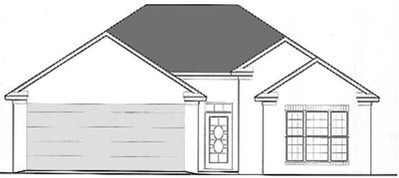 Traditional House Plan 60211 with 3 Beds, 2 Baths, 2 Car Garage Elevation